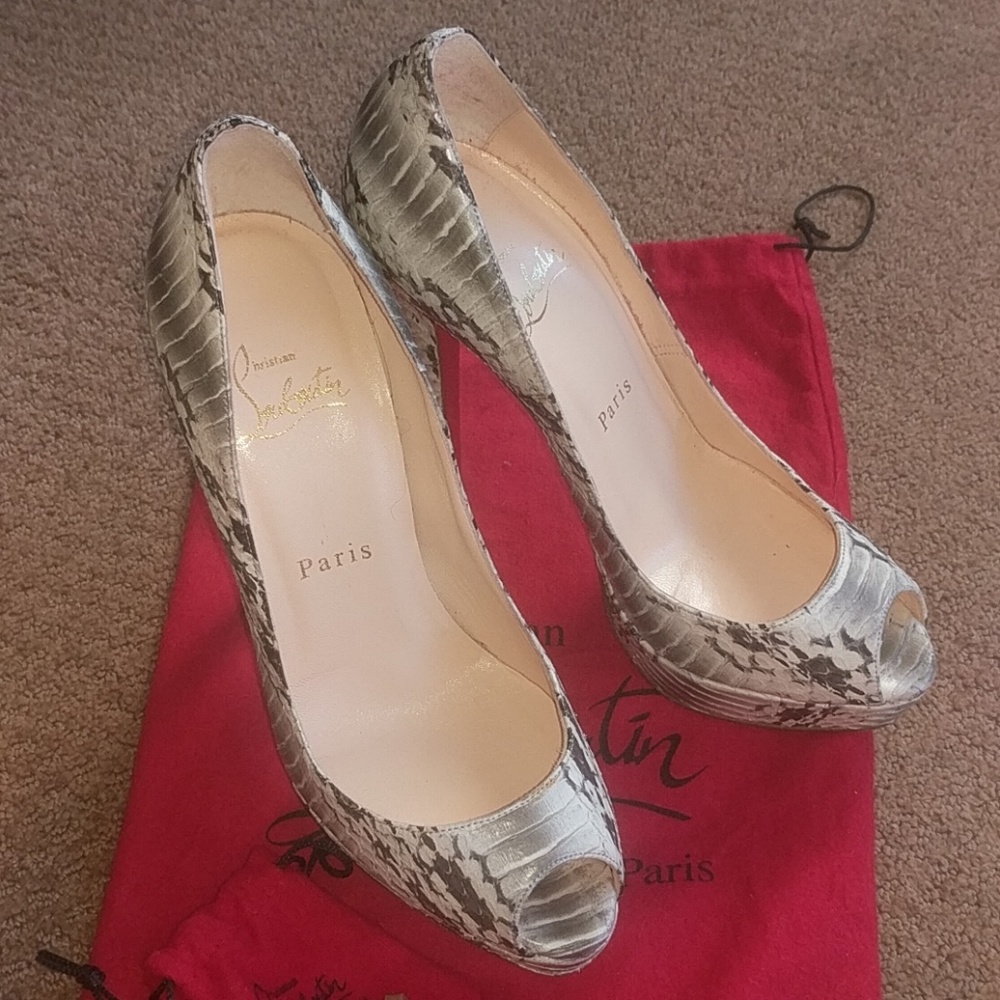 100% authentic snakeskin louboutins